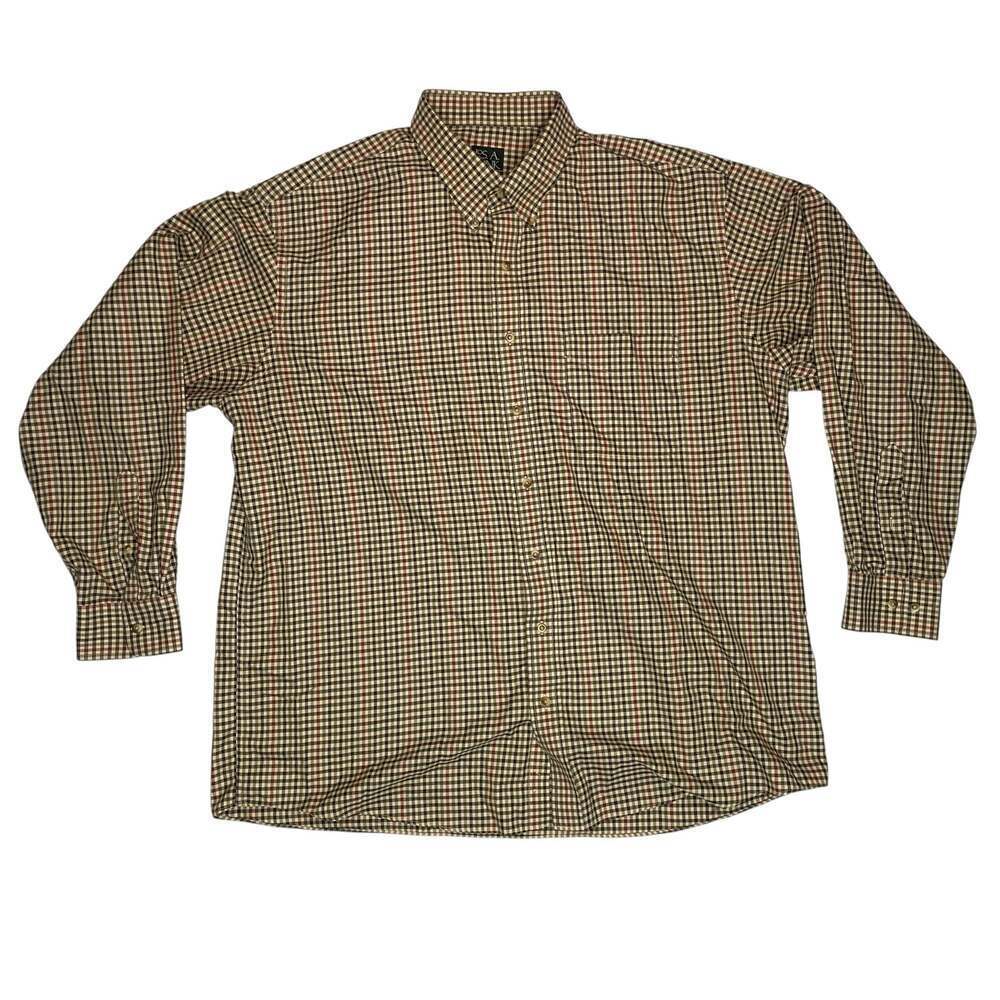 Jos A Bank XXL Travelers Collection Plaid Button Down Shirt Cotton